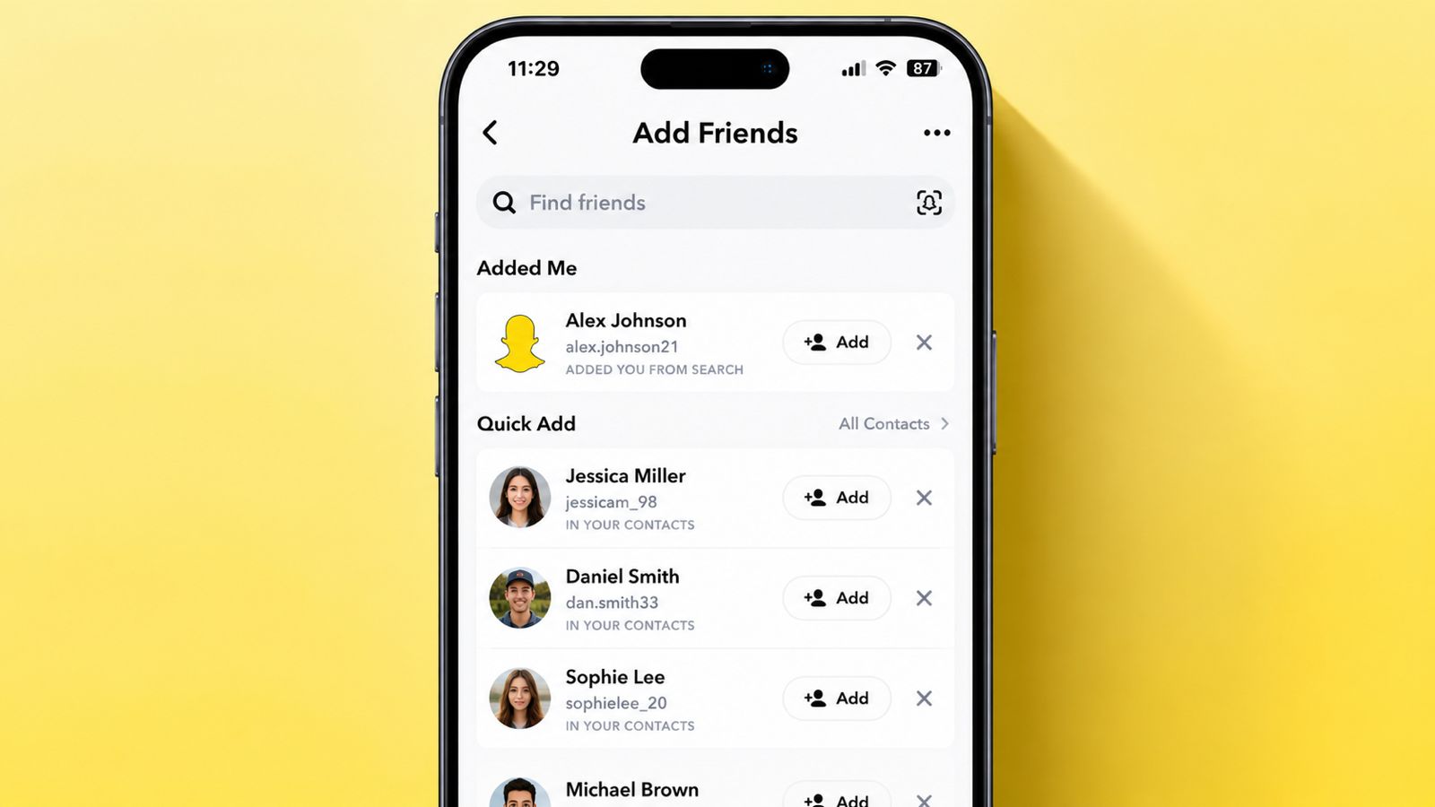Add People on Snapchat