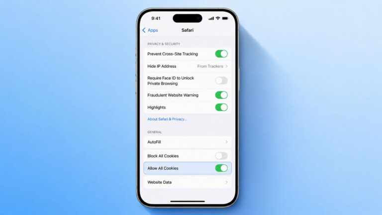 enable cookies on iPhone